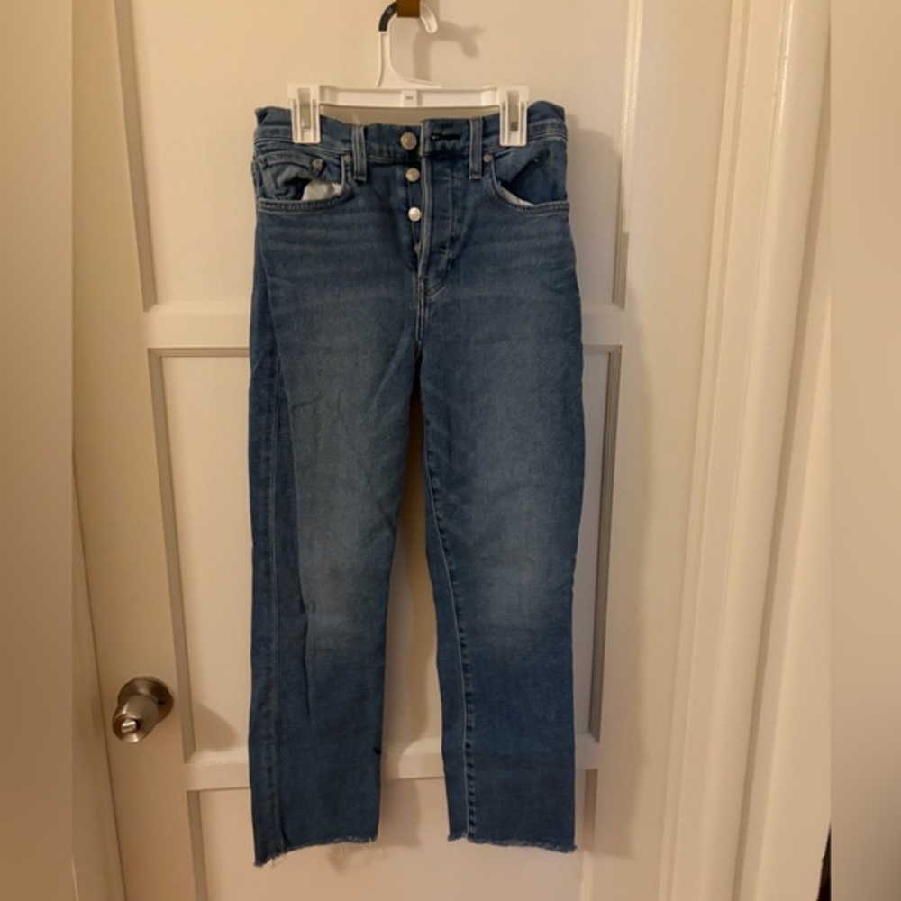 Frank & Eileen Button Fly High Rise Blue Jeans